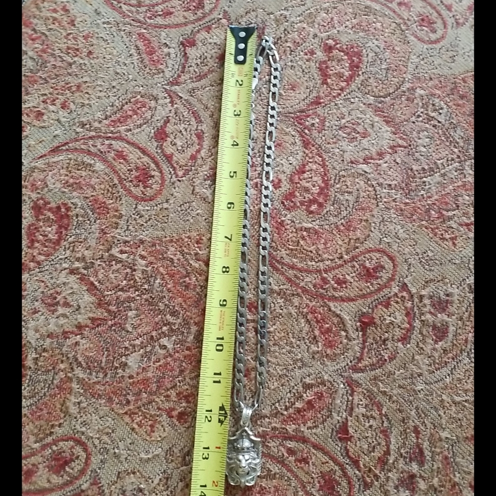 925 Royal Blood Lion Pendant And Necklace - Picture 8 of 16